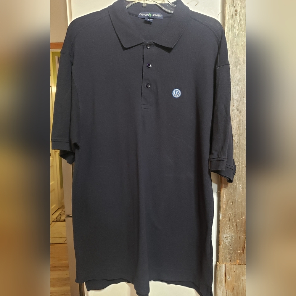 Volkswagon Logo Devon Jones 100% Organic Cotton New Condition Polo Large